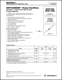 datasheet for MUR190E by Motorola