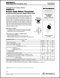 datasheet for MTP52N06VL by Motorola