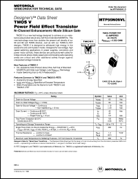 datasheet for MTP50N06VL by Motorola