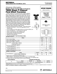datasheet for MTSF1P02HDR2 by Motorola