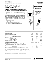 datasheet for MTP7N20E by Motorola