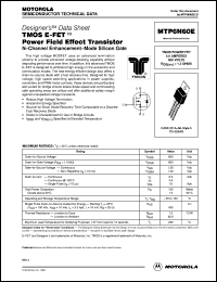 datasheet for MTP6N60E by Motorola