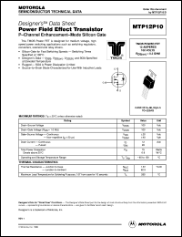 datasheet for MTP12P10 by Motorola