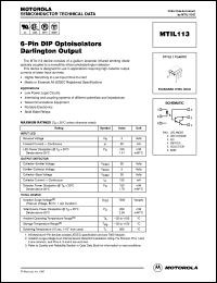 datasheet for MTIL113 by Motorola