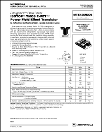 datasheet for MTE125N20E by Motorola