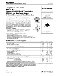 datasheet for MTB15N06V by Motorola