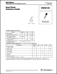 datasheet for MSD6150 by Motorola