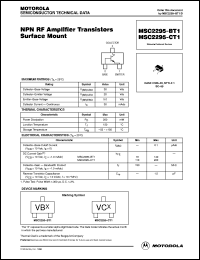 datasheet for MSC2295-BT1 by Motorola