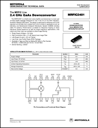 datasheet for MRFIC2401 by Motorola