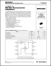 datasheet for MRFIC2001 by Motorola