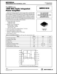 datasheet for MRFIC1818 by Motorola