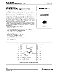 datasheet for MRFIC1813 by Motorola