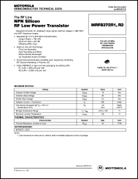 datasheet for MRF8372R2 by Motorola