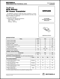 datasheet for MRF6409 by Motorola