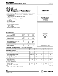 datasheet for MRF587 by Motorola