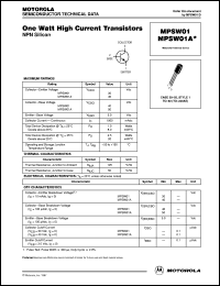 datasheet for MPSW01 by Motorola