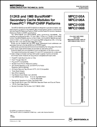 datasheet for MPC2105A by Motorola