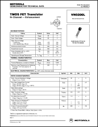 datasheet for VN0300L by Motorola