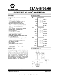 datasheet for 93AA46P by Microchip Technology, Inc.