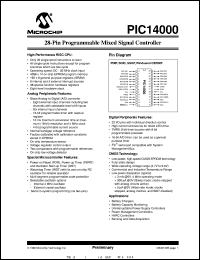 datasheet for PIC14000T-04/SP by Microchip Technology, Inc.