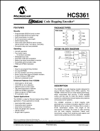 datasheet for HCS361-/SN by Microchip Technology, Inc.