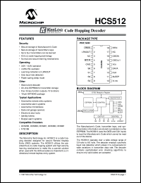 datasheet for HCS512-I/P by Microchip Technology, Inc.