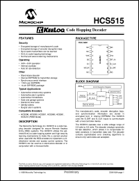 datasheet for HCS515-/P by Microchip Technology, Inc.