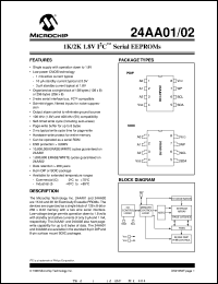 datasheet for 24AA01-/P by Microchip Technology, Inc.