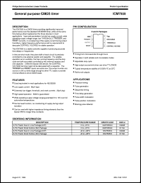 datasheet for ICM7555IFE by Philips Semiconductors