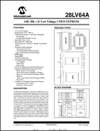 datasheet for 28LV64A-20/L by Microchip Technology, Inc.