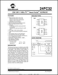 datasheet for 24FC32-I/P by Microchip Technology, Inc.