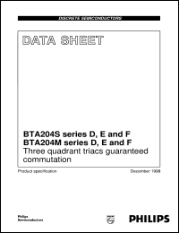 datasheet for BTA204S-600D by Philips Semiconductors