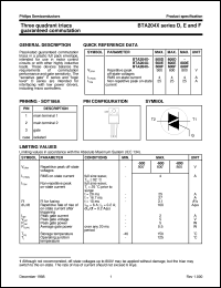 datasheet for BTA204X-600E by Philips Semiconductors