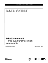 datasheet for BTA225-600B by Philips Semiconductors