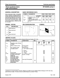 datasheet for BTA225BseriesC by Philips Semiconductors