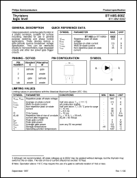 datasheet for BT148S-600Z by Philips Semiconductors