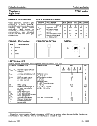 datasheet for BT149B by Philips Semiconductors