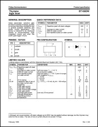 datasheet for BT169DW by Philips Semiconductors