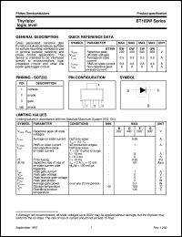 datasheet for BT169WSeries by Philips Semiconductors