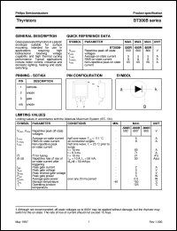 datasheet for BT300B-500R by Philips Semiconductors