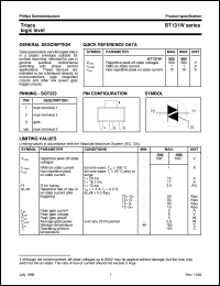 datasheet for BT131W-500 by Philips Semiconductors