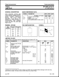 datasheet for BT136M-500D by Philips Semiconductors