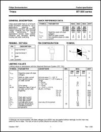 datasheet for BT136X-500 by Philips Semiconductors