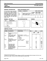 datasheet for BT136X-500D by Philips Semiconductors