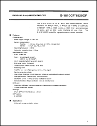 datasheet for S-1820CF by Seiko Epson Corporation