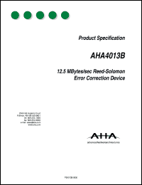 datasheet for AHA4013B-050PJC by Advanced Hardware Architectures
