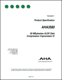 datasheet for AHA3580A-080PTC by Advanced Hardware Architectures