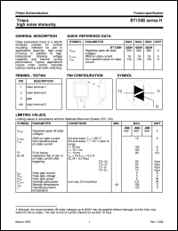 datasheet for BT139B-500H by Philips Semiconductors