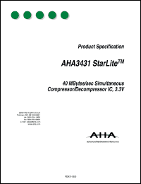 datasheet for AHA3431A-040PQC by Advanced Hardware Architectures