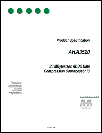 datasheet for AHA3520A-040PQC by Advanced Hardware Architectures